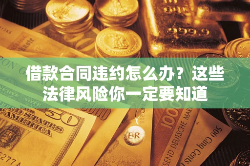 武汉借款合同违约怎么办？这些法律风险你一定要知道