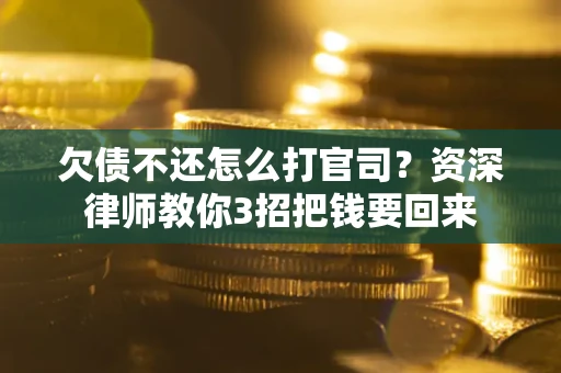 武汉欠债不还怎么打官司？资深律师教你3招把钱要回来