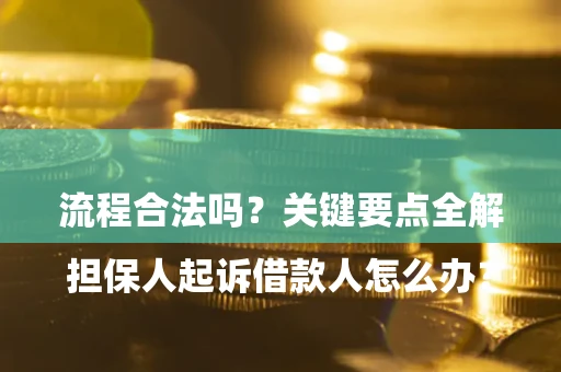 武汉

担保人起诉借款人怎么办？流程合法吗？关键要点全解析