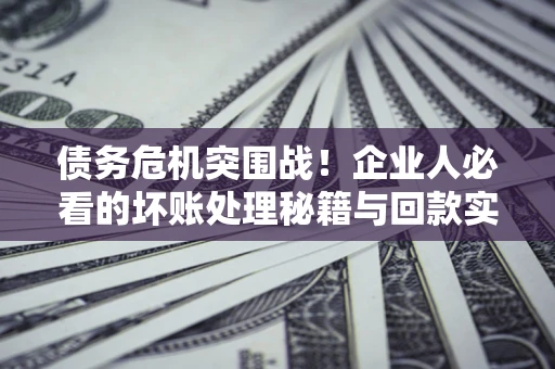 武汉债务危机突围战！企业人必看的坏账处理秘籍与回款实战指南