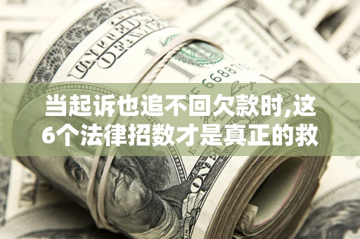 武汉当起诉也追不回欠款时,这6个法律招数才是真正的救命稻草